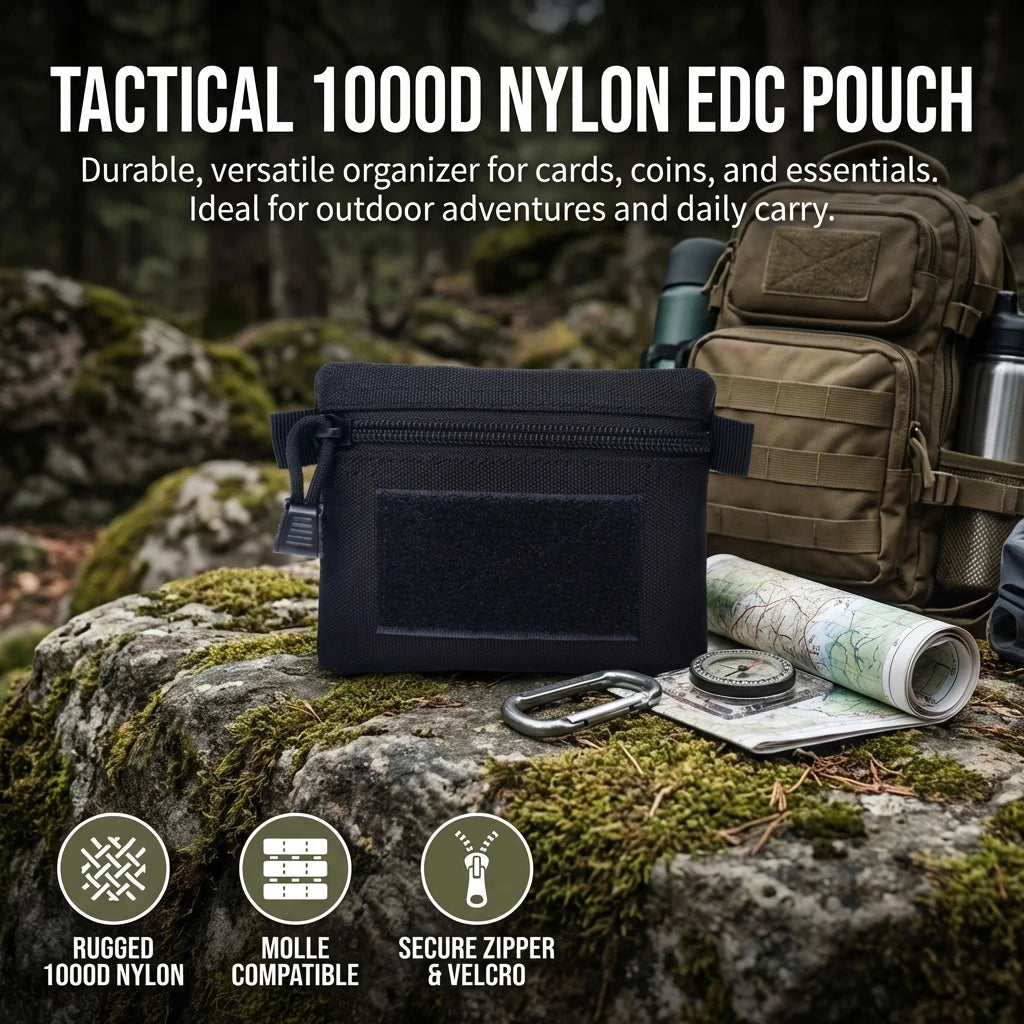 Clutch Bag 1000D Nylon Coin Card Holder Storage Pouch Durable Lightweight Design For Outdoor Daily Use Peaceful Pleasures Health and Wellness