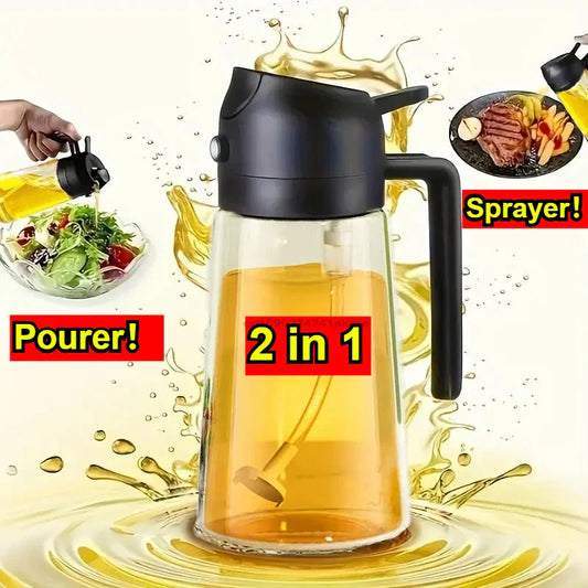 2-in-1 Oil Spray & Dispenser Bottle | 500ml Kitchen Sprayer Oil Spray Dispenser Oasis Select