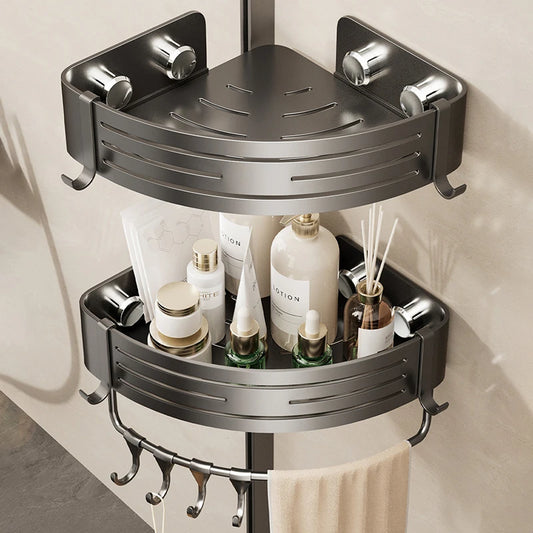 No-Drill Suction Cup Bathroom Corner Shelf | Stick-On Storage Bathroom Corner Shelf Peaceful Pleasures Health and Wellness