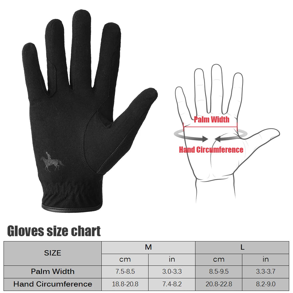 Professional Horse Riding Gloves Equestrian Horseback Men Women
