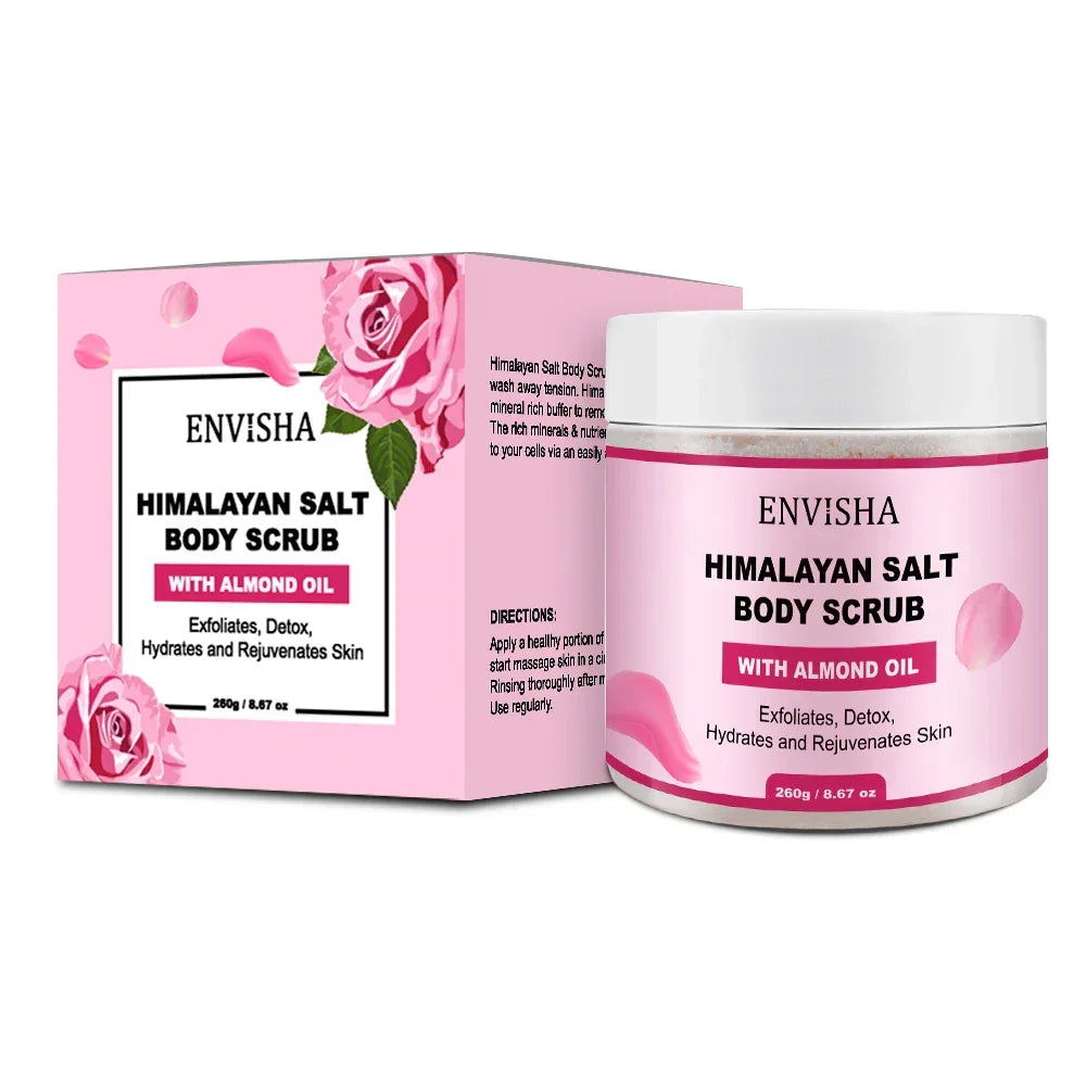 ENVISHA Rose Bath Salt Scrub – Exfoliating Body Massage Treatment Peaceful Pleasures Health and Wellness