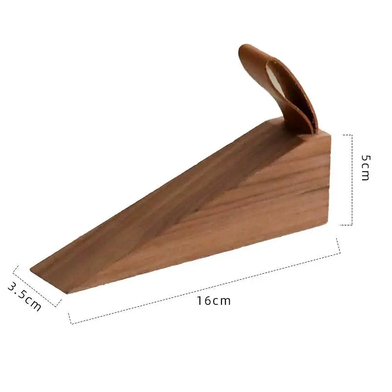 Solid Wood Door Stopper Wedge – Beech & Black Walnut Décor Wood Door Stopper Peaceful Pleasures Health and Wellness L2
