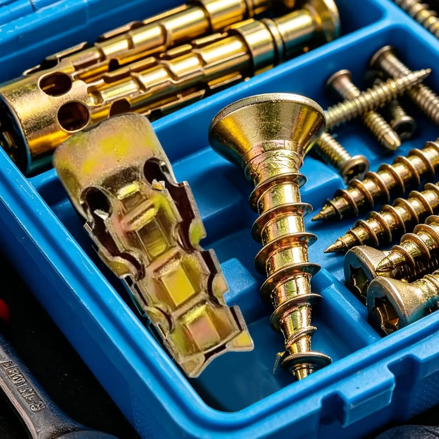 Carbon Steel Short Expansion Screw Set – 30pc Wall Anchors
