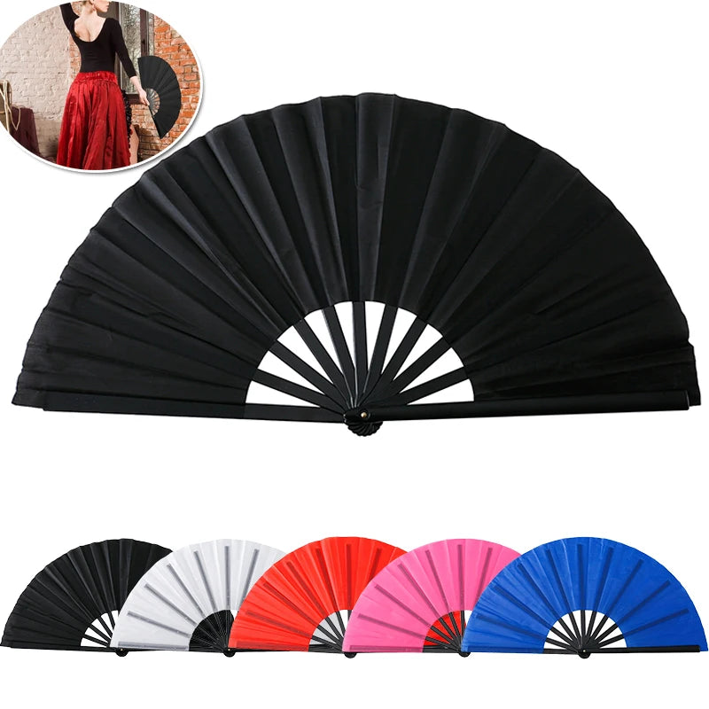 Large Holographic Folding Hand Fan | Line Dancing Clap Fan