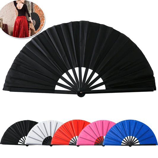 Large Holographic Folding Hand Fan | Line Dancing Clap Fan Dance Hand Fan Peaceful Pleasures Health and Wellness