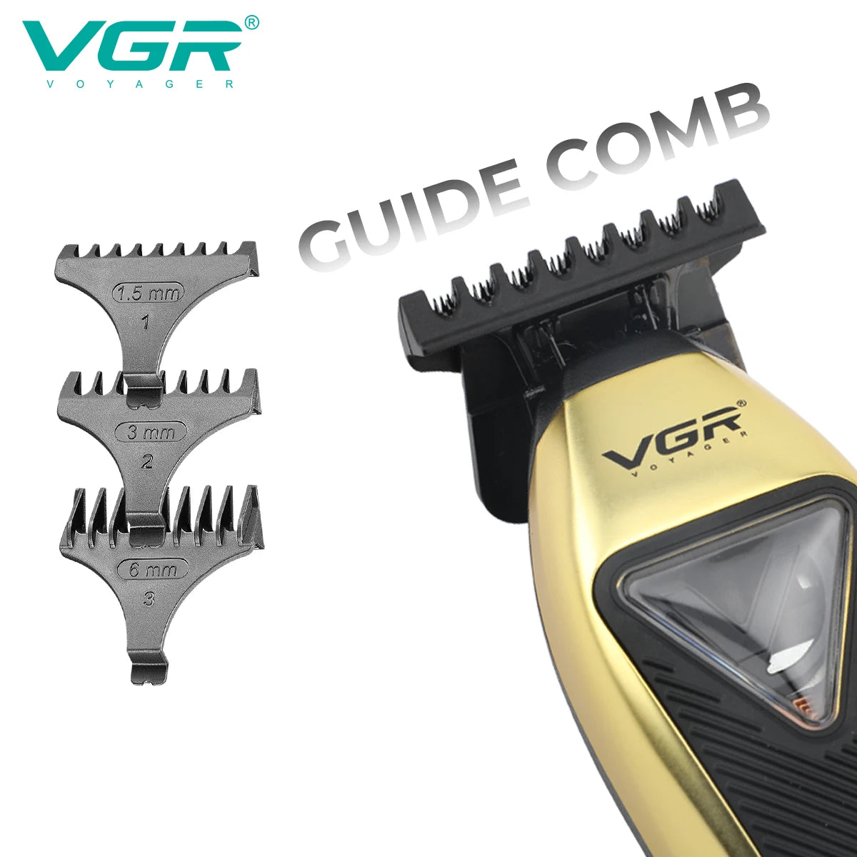 VGR High end Electric Hair Clipper Metal Body Hair Trimmer Powerful Power Electric Carving Pusher Personal Hair Care Set V-994 Peaceful Pleasures Health and Wellness