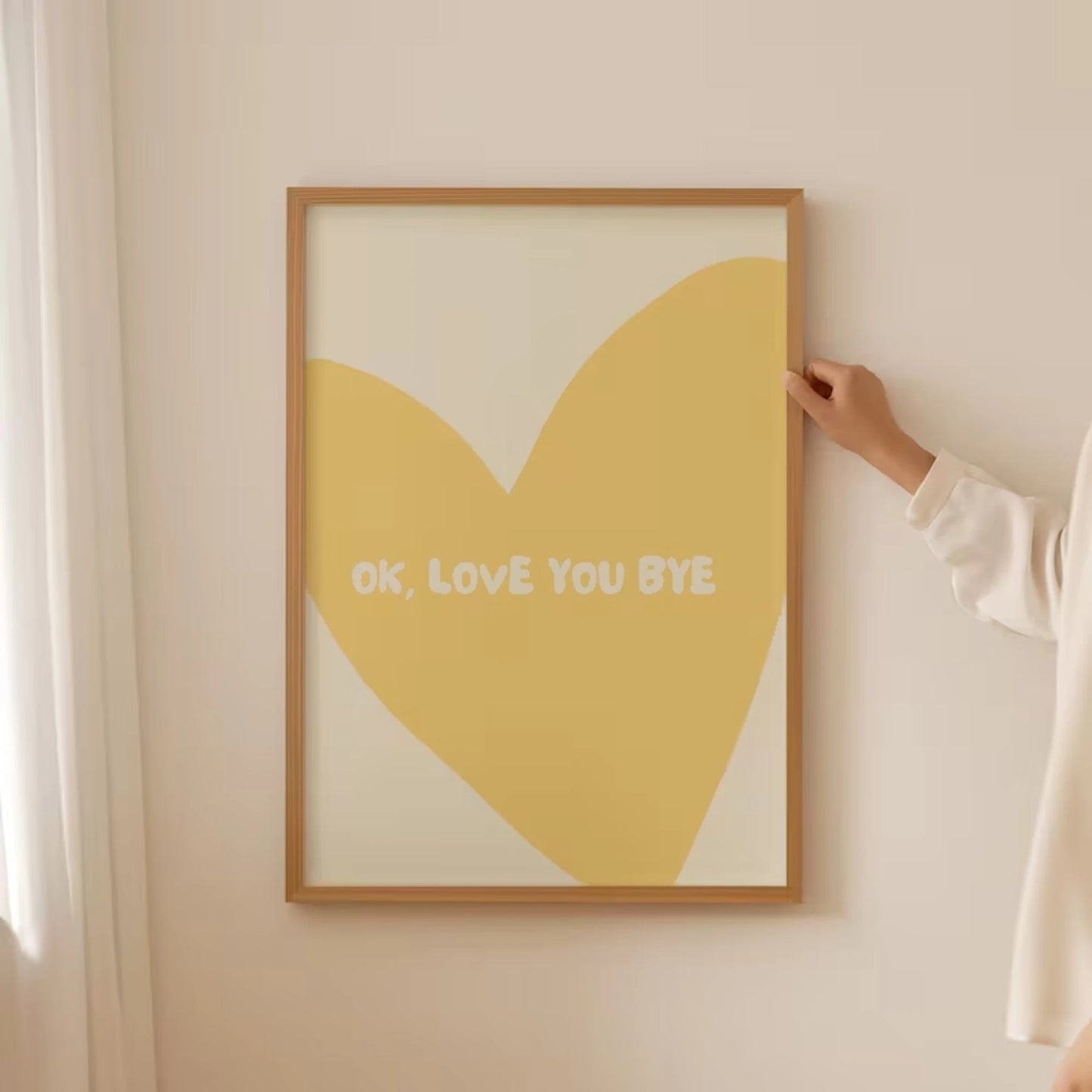 Ok Love You Bye Olivia Dean Wall Art Print Canvas Painting Poster Picture For Living Room,Bedroom Home Decor Peaceful Pleasures Health and Wellness G3599-7 40x50cm No Frame