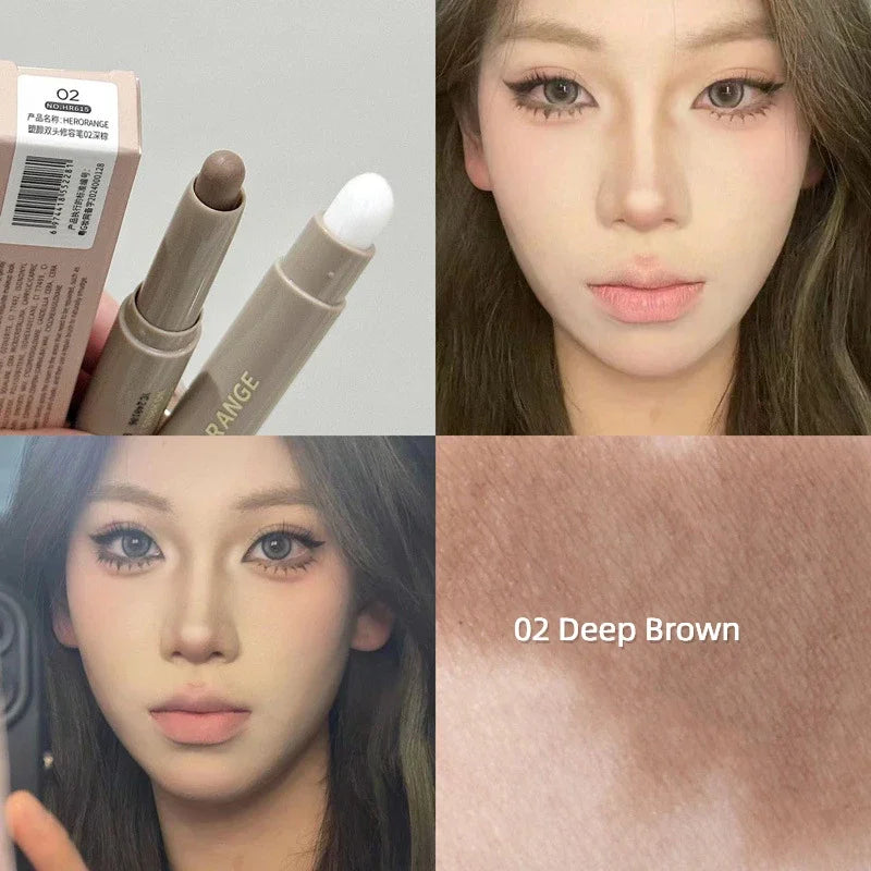 Double-Head Contour Pen & Smudge Brush | Nose Shadow Stick