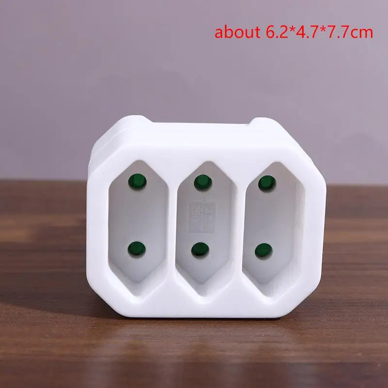 16A Plug Adapter Travel Charging German Standard Power Converter For Portugal Turkey 1 To 3 Plug EU Socket Adapter With Switch Peaceful Pleasures Health and Wellness 1pc A5
