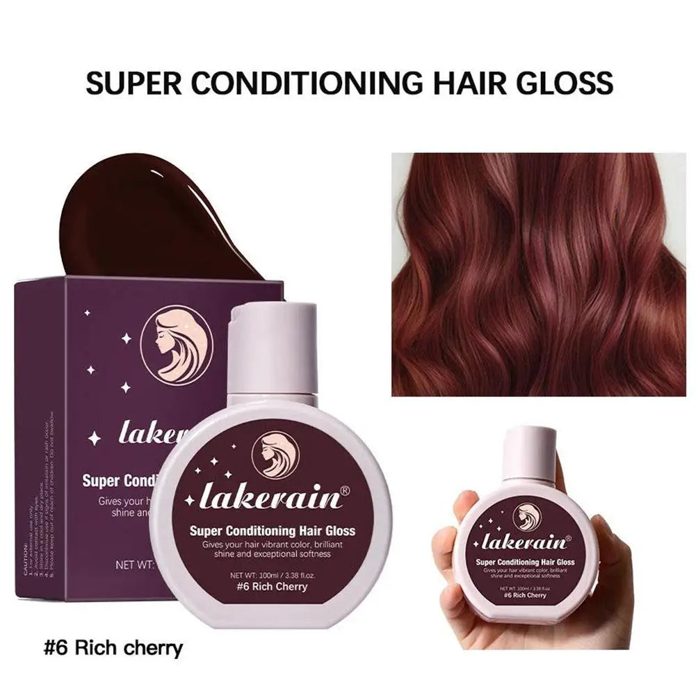 Hair Gloss Glaze Color Conditioner Gloss For Medium To Dark Brown Hair,Shine Moisturizing Hair Gloss Hair Mask For Natural Hair Peaceful Pleasures Health and Wellness 06