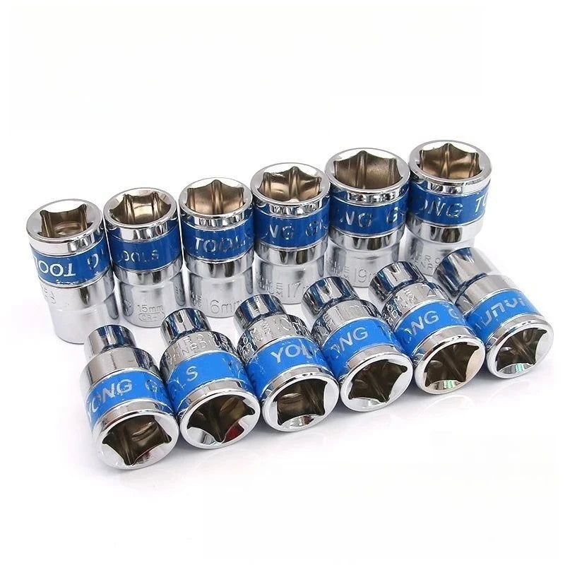 1/2Inch Blue Drive Short Hex Sockets for Nut Removal 8-32mm Socket Spanner, CR-V Steel Socket Set For 1/2 Socket Set Peaceful Pleasures Health and Wellness