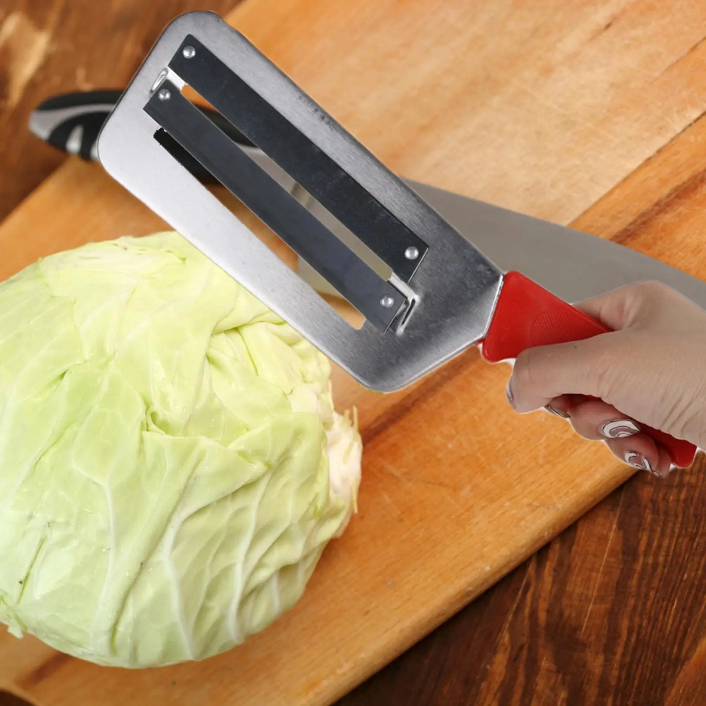 2-Blade Vegetable Slicer & Grater | Cabbage Shredder Tool