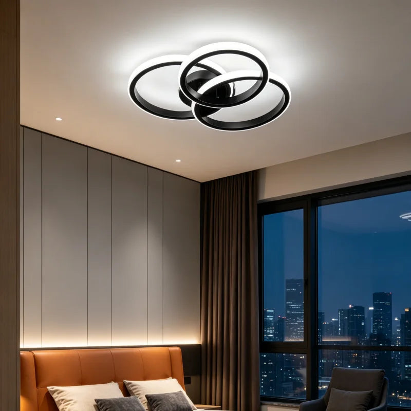 RUNTOIN Modern LED Ceiling Light – 3-Color Chandelier Lamp LED Ceiling Light Peaceful Pleasures Health and Wellness