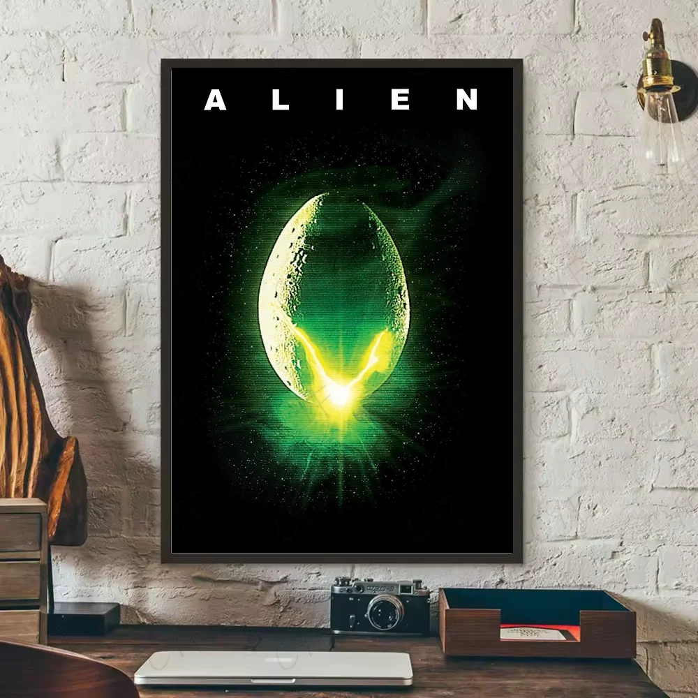 Classic Sci-Fi Alien Movie Poster Canvas Wall Art | Unframed