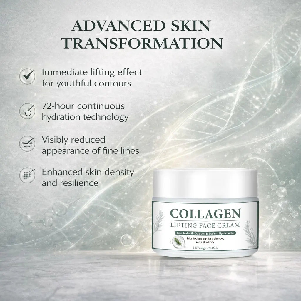 Collagen Face Gel-Cream with Peptides, Marula Oil, and Hyaluronic Acid,Hydrates & Firms Skin, Deep moisturizing Korean Skincare Peaceful Pleasures Health and Wellness