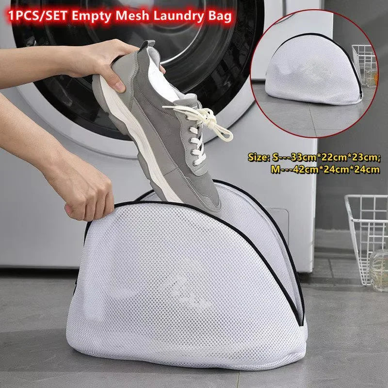 1PC Mesh Laundry Bag with Zipper - Shoe & Clothes Washing Organizer, Delicates Wash Bag, Travel & Storage Peaceful Pleasures Health and Wellness