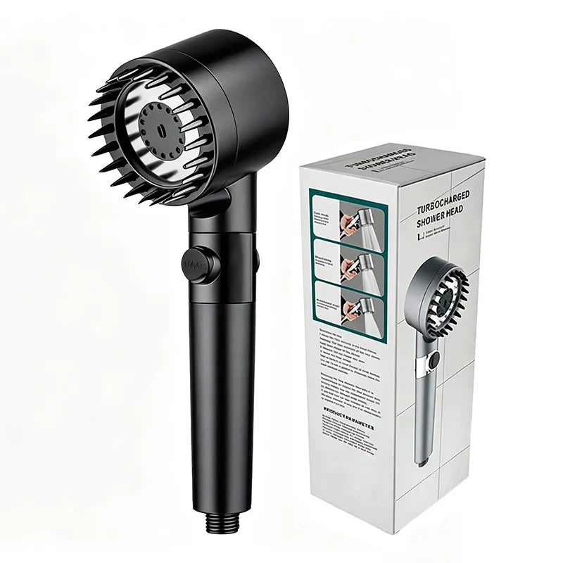 3-Mode High Pressure Filter Shower Head | One-Click Stop