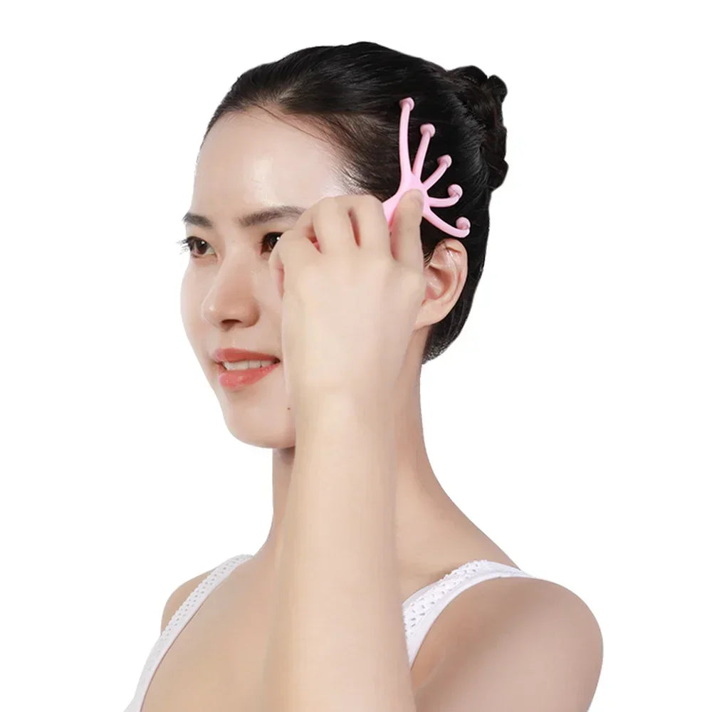Head Massager Instrument for Scalp Stress Relax, Neck Massage, Pressure and Itch Relief, Pain Relief, Octopus Spa Peaceful Pleasures Health and Wellness