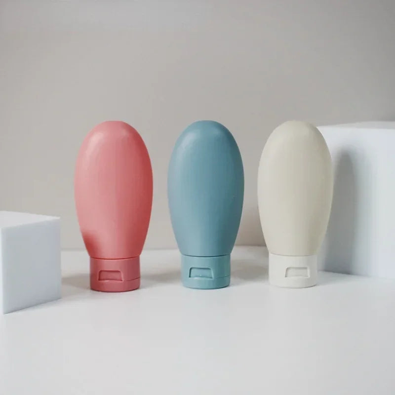 12pcs Portable Travel Squeeze Lotion Dispensing, Hotel Shampoo, Shower Gel, Nordic Style PE Hose Dispensing Bottle Peaceful Pleasures Health and Wellness