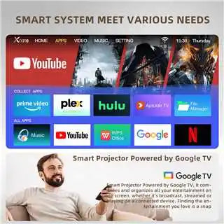 Xnano X1 Native 1080P Projector 4K Android 9.0 BT5.0 350ANSI Dual WiFi Home Cinema Auto Keystone Correction Mini Proyector Peaceful Pleasures Health and Wellness