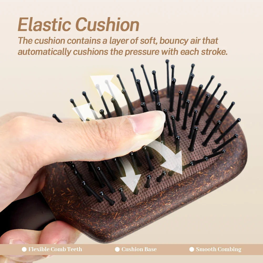 Wood Air Cushion Hair Brush & Scalp Massage Comb | Anti-Static