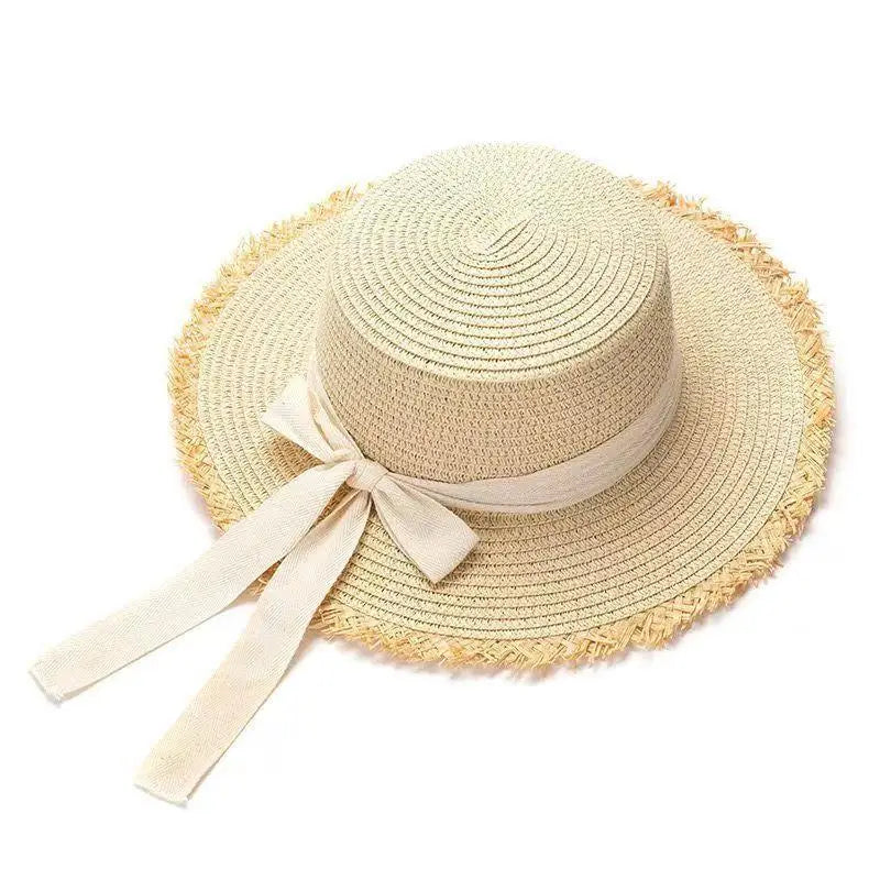 Women's Foldable Straw Sun Hat – Large Brim UV Protection