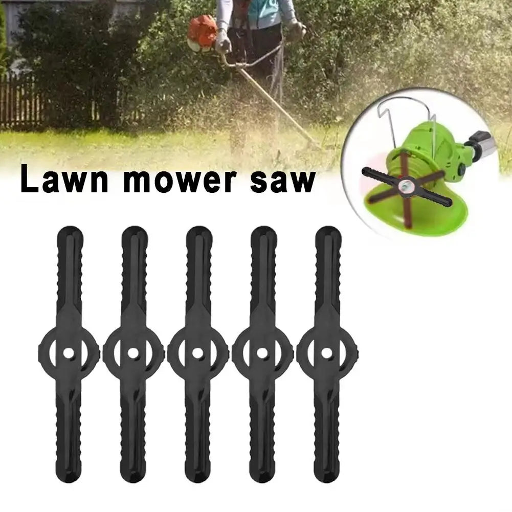 5Pcs Plastic Blade Set Cutter Replacement for Cordless Grass Trimmer Strimmer Garden Tools Peaceful Pleasures Health and Wellness
