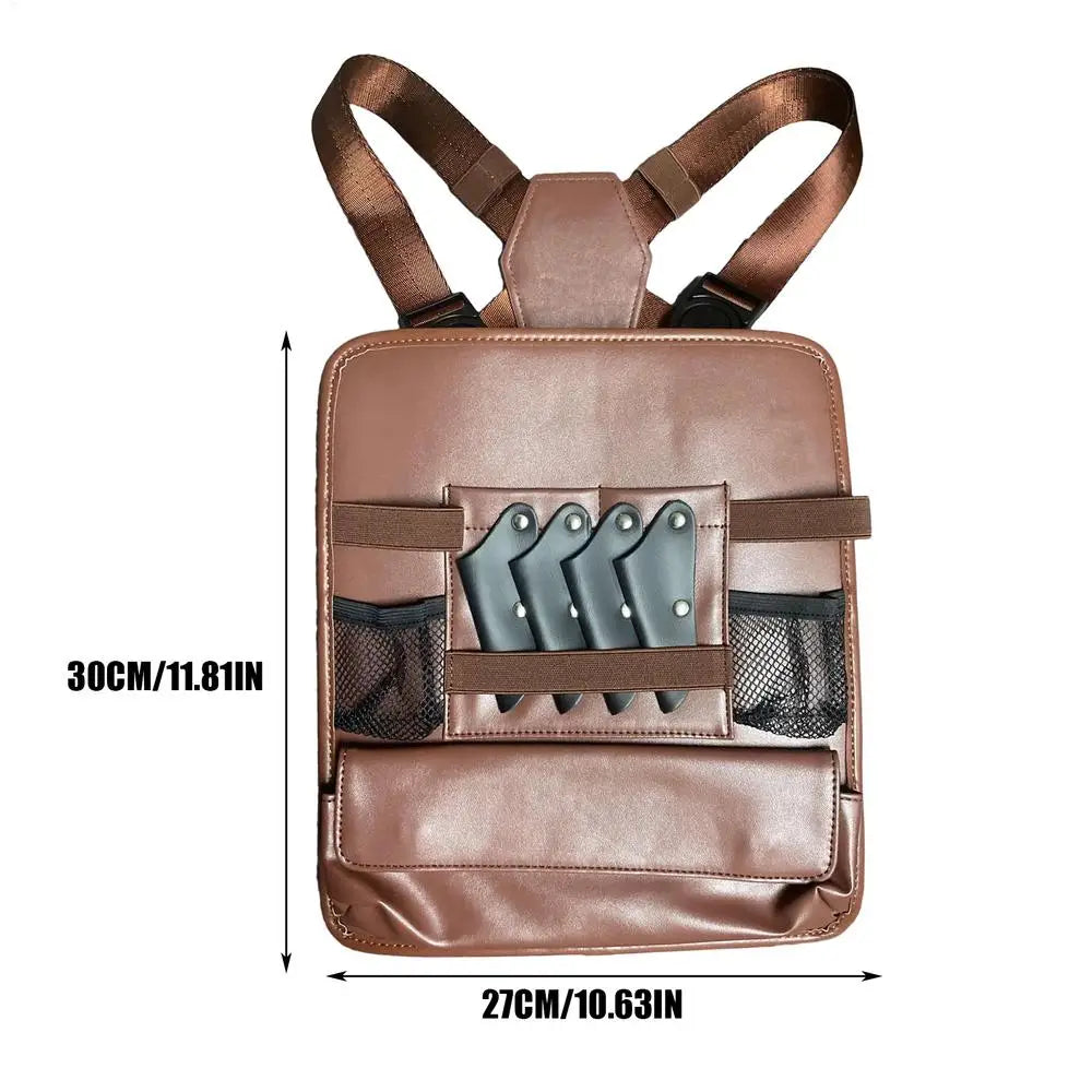 PU Leather Barber Chest Bag | Clipper & Scissor Organizer