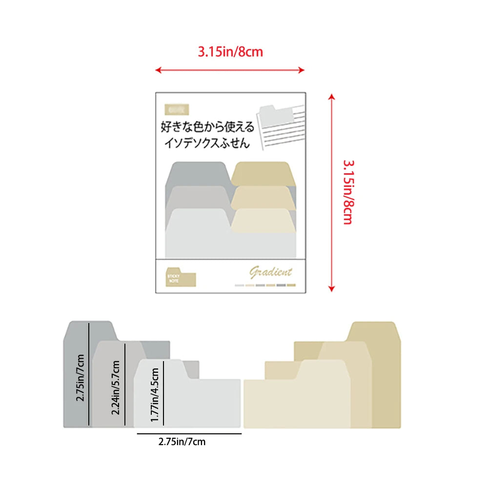 Colorful Gradient Index Stickers Creative Multi-color Office Account