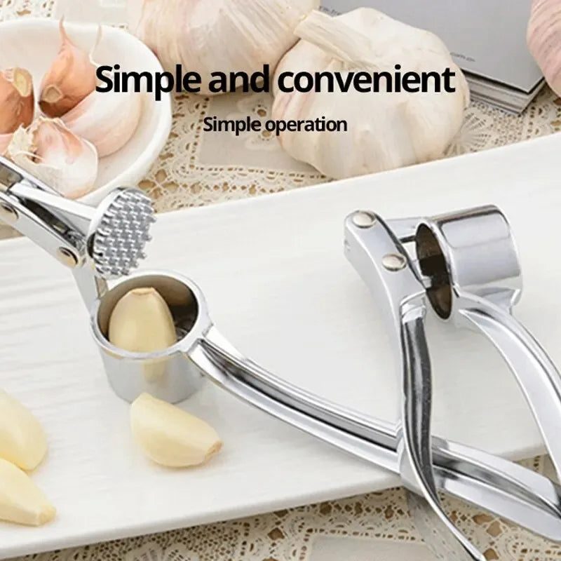 Stainless Steel Garlic Press & Manual Ginger Grinder Tool