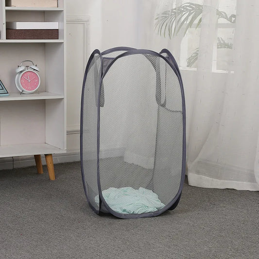Large Foldable Mesh Laundry Basket | Portable Clothes Hamper Foldable Laundry Hamper Oasis Select