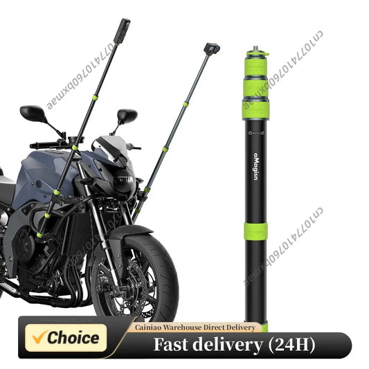 Universal 1/4In Motorcycle Selfie Stick Wear Resist Aluminum Alloy Telescopic Stick Riding Selfie Sticks Cycling Accessories Peaceful Pleasures Health and Wellness