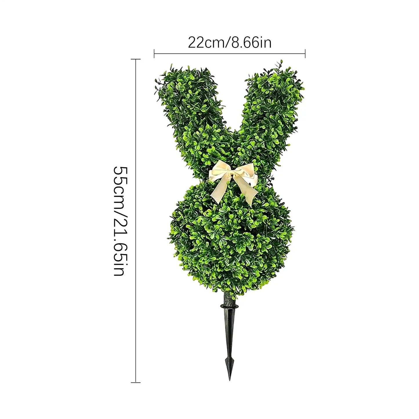 Easter Artificial Rabbit Topiary Garden Stake Decor – Bunny Garden Topiary Decor Peaceful Pleasures Health and Wellness