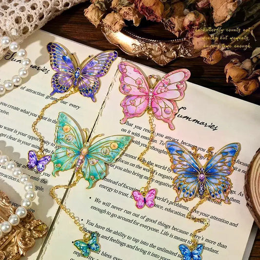 Vintage Butterfly Metal Bookmark – Hollow Flower Fan Design Metal Bookmark Oasis Select