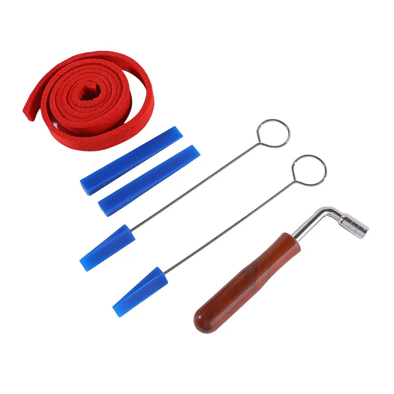 6-Piece Piano Tuning Kit – Lever, Mutes, Temperament Strip