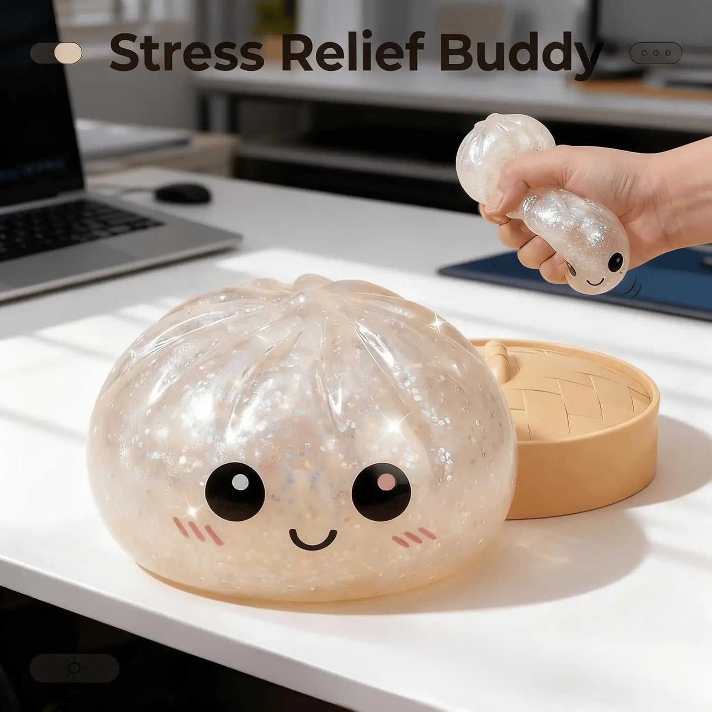 Dumpling Squishy Stress Ball – Slow Rising Fidget Toy | Gift