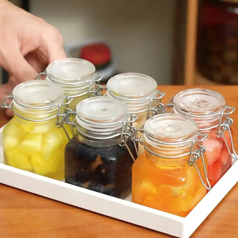 Glass Airtight Storage Jars 50/100ml – Wide Mouth Kitchen Jars