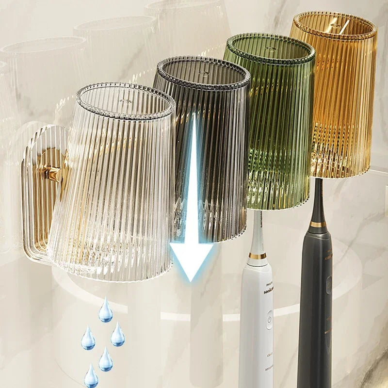 Acrylic Mouthwash Cup Toothbrush Bathroom Cup Light Luxury Style Bathroom Storage Accessories Toothbrush Holder Peaceful Pleasures Health and Wellness