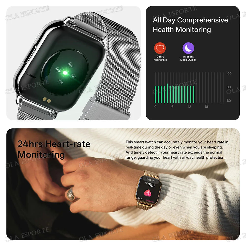 HW12 Smart Watch – Bluetooth Calling, Heart Rate & Fitness