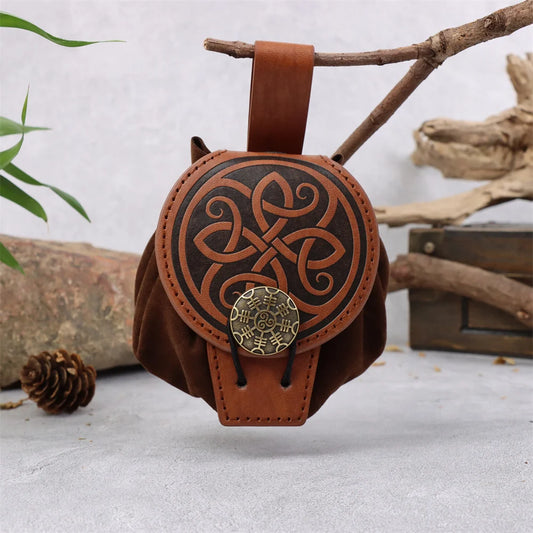 Medieval Viking Belt Pouch Coins Can Hold Phone Vintage Waist Bag Peaceful Pleasures Health and Wellness