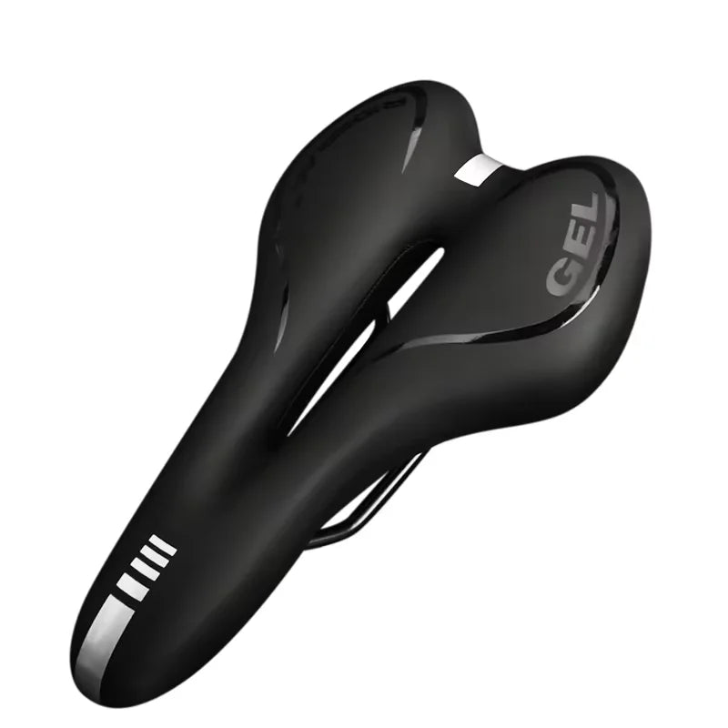 Road Bicycle Seat, Shock-Absorbing and Comfortable Polyurethane Leather Bicycle Seat, Time Trial Riding Accessories Peaceful Pleasures Health and Wellness black A