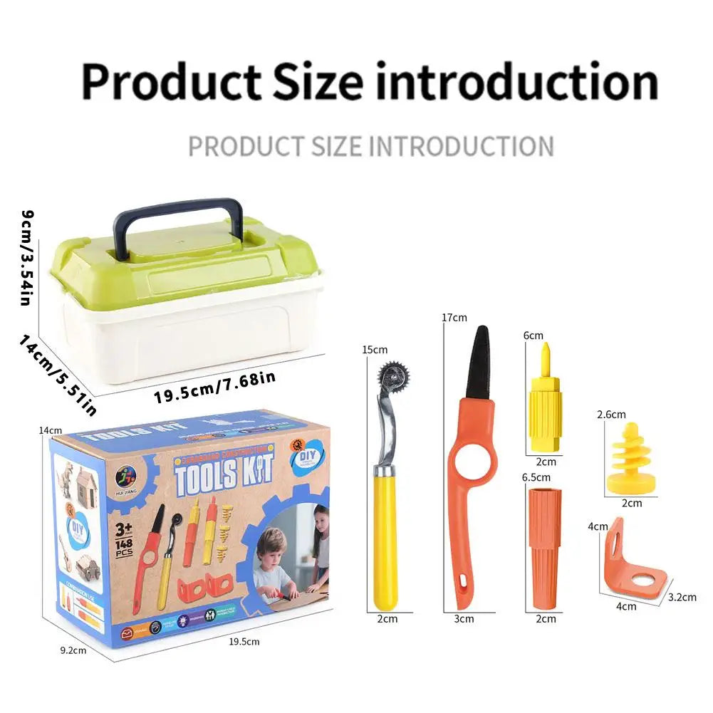 148-Piece Cardboard DIY Construction Kit | Kids STEM Toy