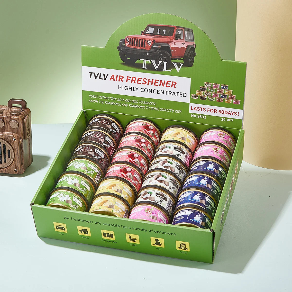 TVLV Solid Air Freshener – Car, Room & Bathroom Fragrance