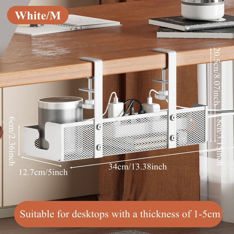 Under Desk Cable Management Tray | Metal Wire Organizer