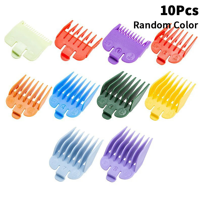 2/3/4/8/10Pcs Universal Men Hair Clipper Limit Comb Salon Barber Cutting Guide Replacement Attachment Hair Trimmer Styling Tool Peaceful Pleasures Health and Wellness 10Pcs