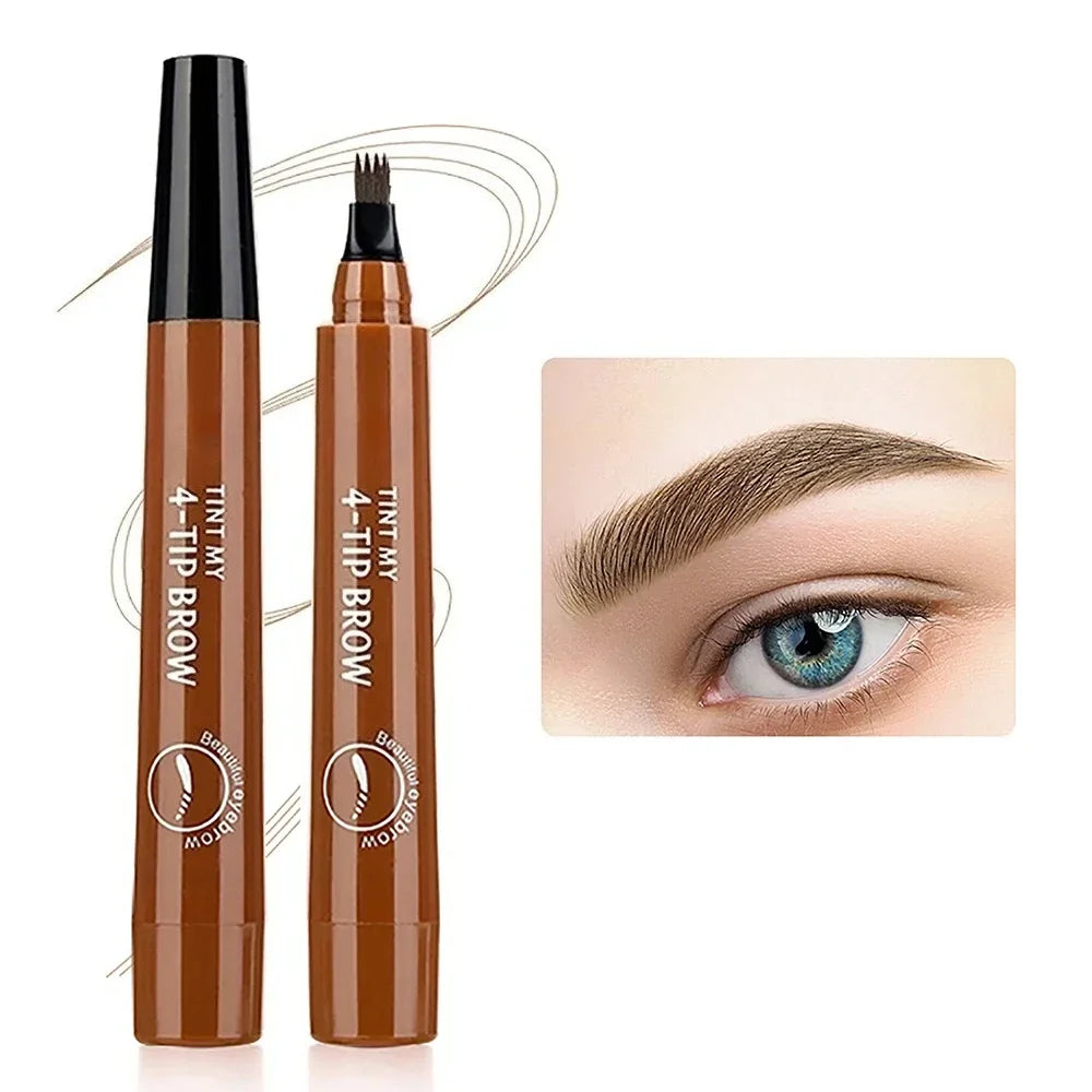 Four-pronged eyebrow pencil, four-end, long-lasting, non-smudged, water-resistant, anti-smudged eyebrow pencil Peaceful Pleasures Health and Wellness 01