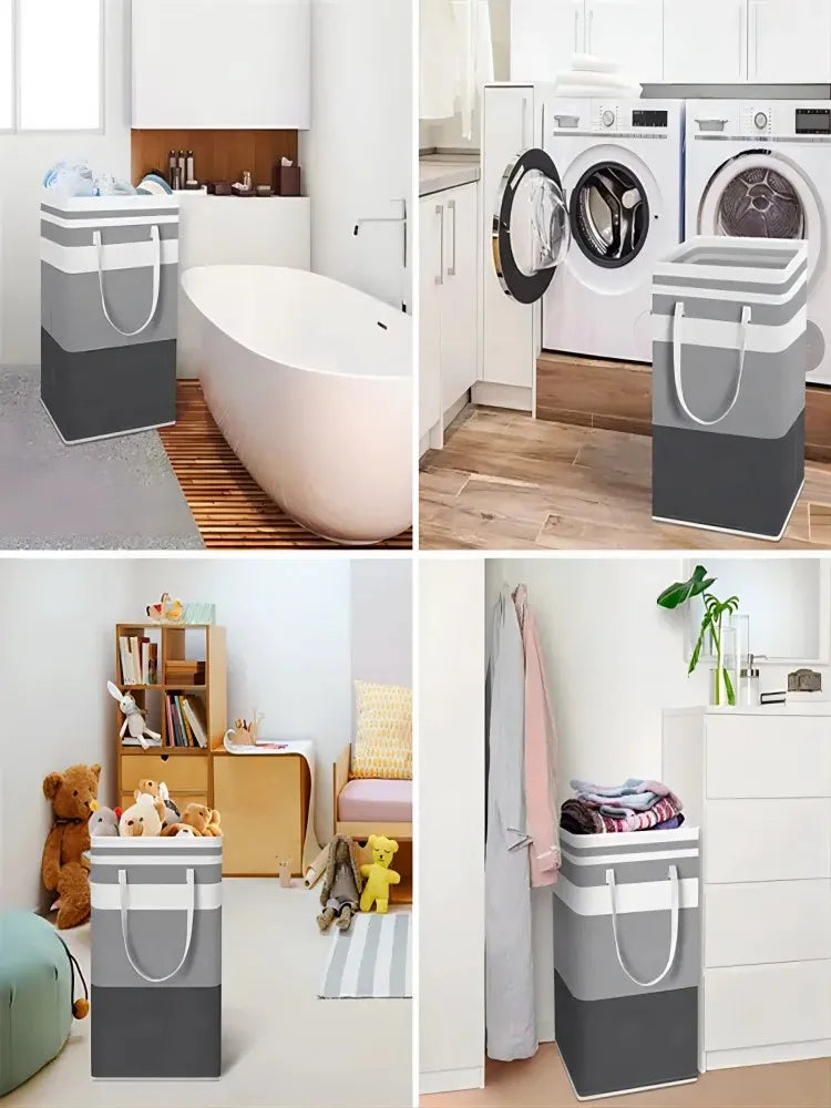 1-piece laundry basket large foldable laundry basket, independent waterproof clothing basket storage basket with easy to carry e Peaceful Pleasures Health and Wellness