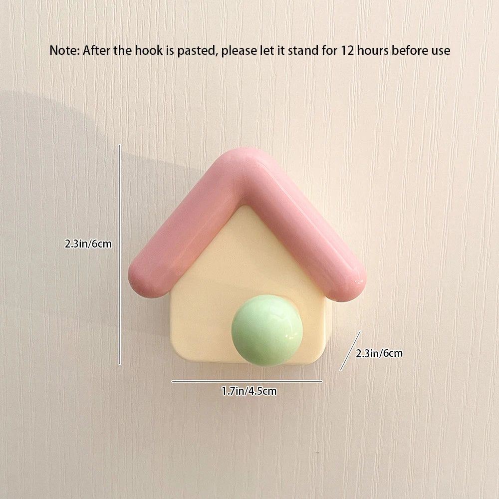 Cartoon Creative Hook Cute House Design Decoration High-value Small