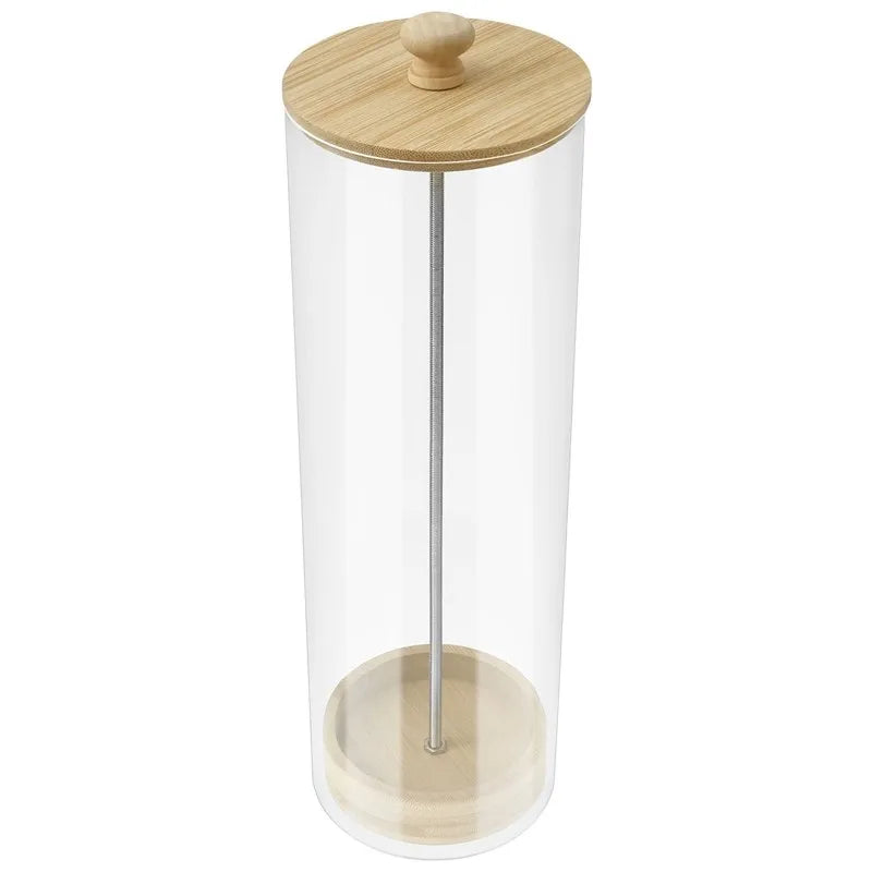 A36T-Multi-Purpose For Home And Office Straw Storage Box Acrylic Straw Storage Bucket Modern Minimalist Wooden Desk Organizer Peaceful Pleasures Health and Wellness
