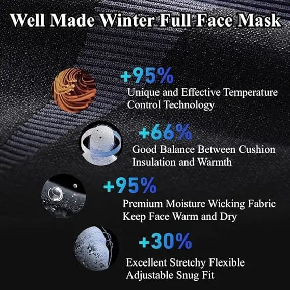 Men Women Cold-Proof Thermal Scarf Winter Ski Hat Balaclava Full Face Mask Ski Cycling Hunting Head Neck Cover Helmet Liner Cap Peaceful Pleasures Health and Wellness